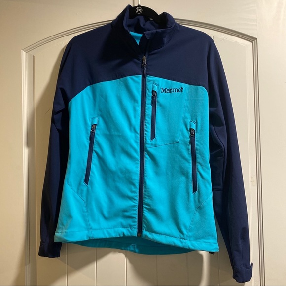 Marmot Women's Estes M3 Softshell Full Zip Jacket - Medium (Blue) - Picture 2 of 11